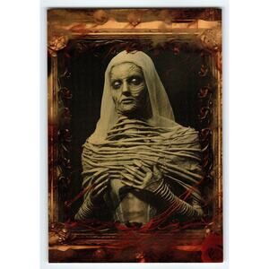 Vintage Halloween Mummy Photochrome Lithograph Postcard 5.5x4"